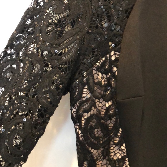 NWT black body-con dress with lace sleeves 🖤 - Picture 2 of 6